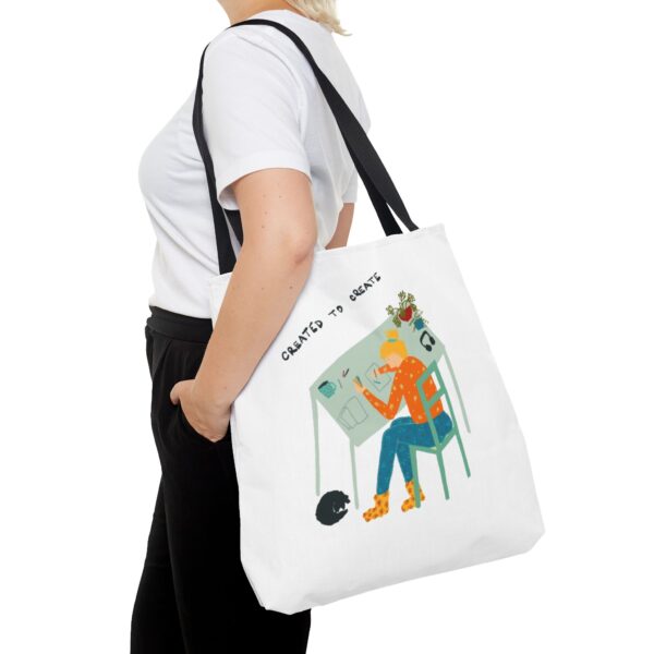 Created to Create 🎡 🎨 Tote Bag (AOP) - Image 3