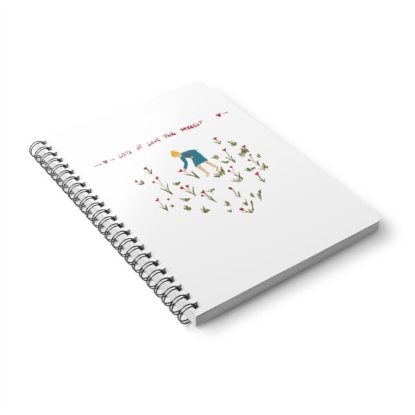 Lots of Love 💕 Wirobound Softcover Notebook, A5 - Image 4